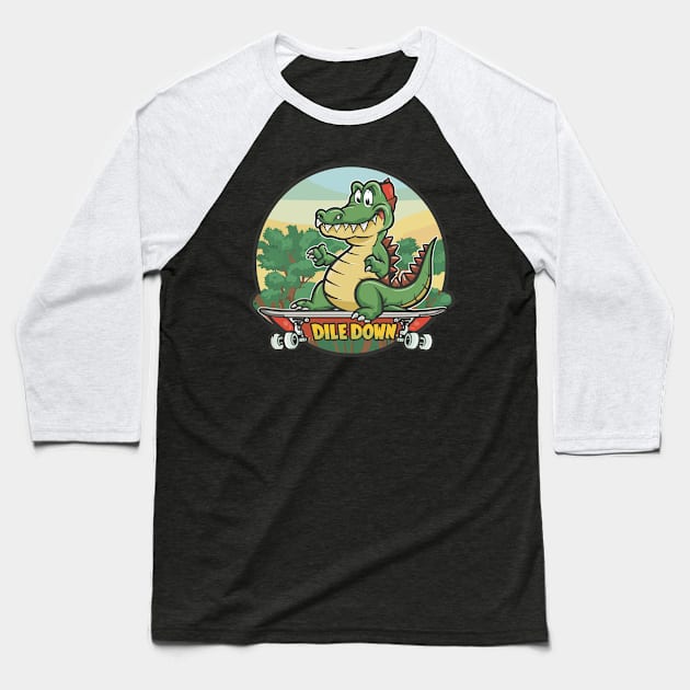 Dile Down Baseball T-Shirt by OldSchoolRetro